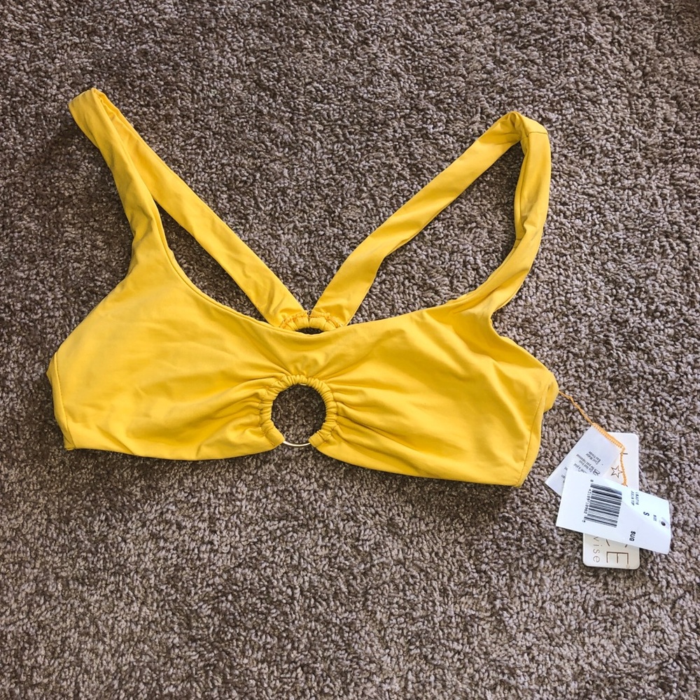 NWT Yellow Bikini Top